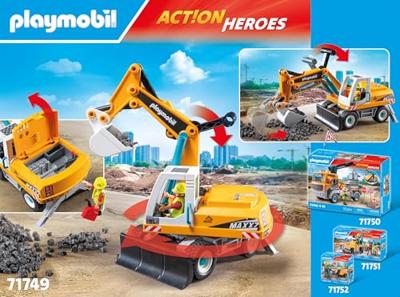 PLAYMOBIL 71749 Mechanische graafmachine en arbeider - thumbnail