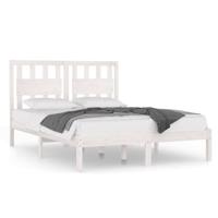 Bedframe massief grenenhout wit 160x200 cm - thumbnail