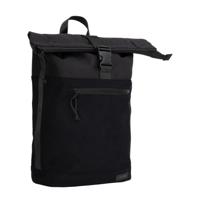 New Rebels New York Ribbi Rolltop Rugzak 17-21L Schooltas & Werktas Ribstof Laptop Rugtas 15.6 inch Zwart - thumbnail
