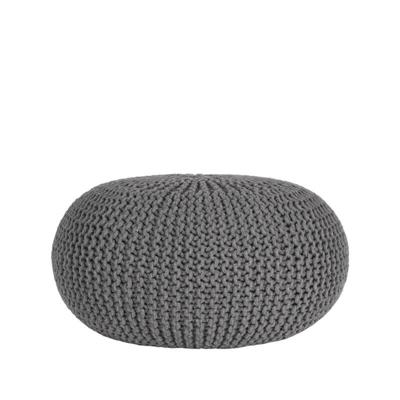 LABEL51 Poef 'Knitted', 70 x 35cm, kleur Donkergrijs LABEL51 Poef 'Knitted', 70 x 35cm, kleur Donkergrijs