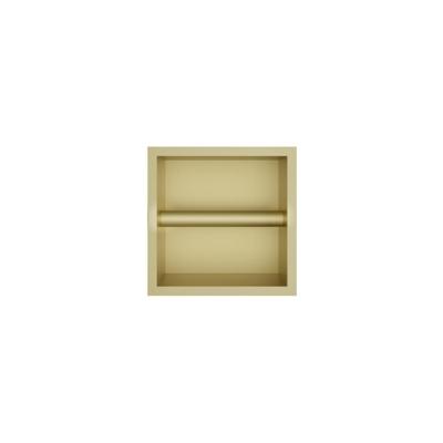 Hotbath &More Inbouwnis en Borstelgarnituur - 16 x 16 x 126 cm - Geborsteld Messing PVD