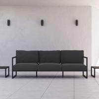 Kave Home 3-zits Tuinbank 'Comova' 225cm, kleur Donkergrijs - thumbnail