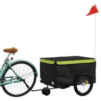 Fietstrailer 30 kg ijzer zwart en groen - thumbnail