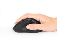 Manhattan 190237 Ergonomische muis Draadloos Optisch Zwart 3 Toetsen 800 dpi, 1200 dpi, 1600 dpi Ergonomisch, Geïntegreerd scrollwiel - thumbnail