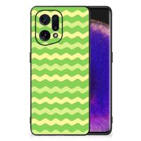 OPPO Find X5 Back Case Waves Green - thumbnail