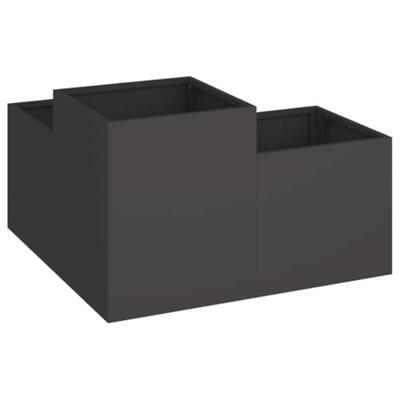 VidaXL Tuin bloempot zwart 100 x 100 x 48 cm staal VidaXL Tuin bloempot zwart 100 x 100 x 48 cm staal