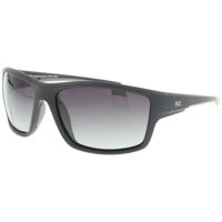 H.I.S zonnebril ​​​​gepolariseerd rechthoekig cat. 3. zwart/grijs - thumbnail