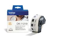 Brother DK-11219 Rol met etiketten Ø 12 mm Papier Wit 1200 stuk(s) Permanent hechtend DK11219 Universele etiketten - thumbnail
