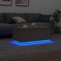 Salontafel met LED-verlichting 90x50x40 cm sonoma eikenkleurig - thumbnail