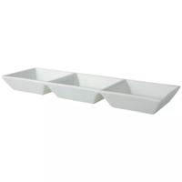 Palmer Schaal 3-vaks Fancy Ivory 37 x 12 cm Offwhite Porselein - thumbnail