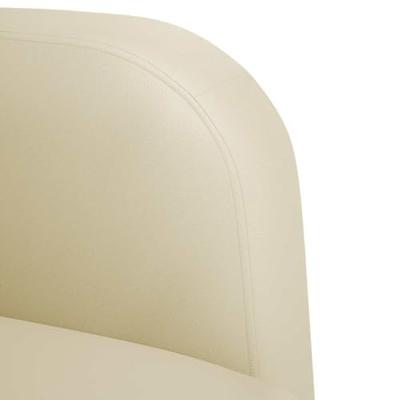 Fauteuil met armleuningen 54 cm kunstleer crmekleurig Fauteuil met armleuningen 54 cm kunstleer crmekleurig