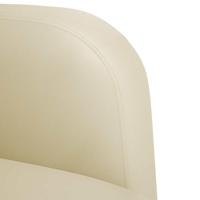 Fauteuil met armleuningen 54 cm kunstleer crmekleurig - thumbnail