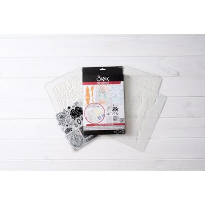 Sizzix • studio stamps set 14pcs & 3pcs stencils ornate by vic hollins