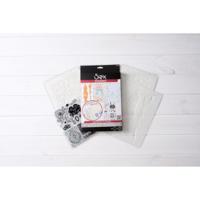 Sizzix • studio stamps set 14pcs & 3pcs stencils ornate by vic hollins - thumbnail