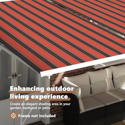 VidaXL Zonnescherm vervangingen oranje en zwart 1000 x 160 cm