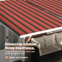 VidaXL Zonnescherm vervangingen oranje en zwart 1000 x 160 cm - thumbnail