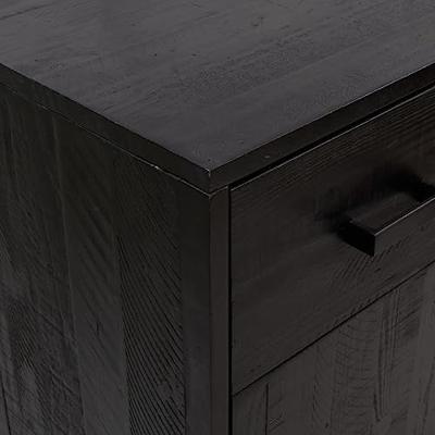 Schoenenkast 75x40x110 cm massief grenenhout zwart