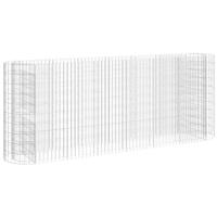 Gabion plantenbak verhoogd 260x50x100 cm gegalvaniseerd ijzer - thumbnail