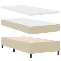 Boxspringbed met Matras in Lichtgroen Grijs, 100 x 200 cm, van corduroy stof. - thumbnail