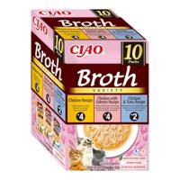 INABA Ciao Broth with chicken, salmon and tuna - Kattensnoepje - 10x40g - thumbnail