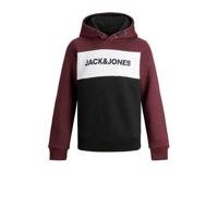 JACK & JONES JUNIOR hoodie JJELOGO met logo donkerpaars - thumbnail