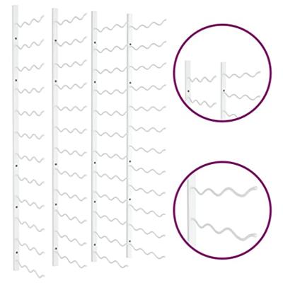 Wijnrekken 2 st voor 36 flessen wandmontage ijzer wit