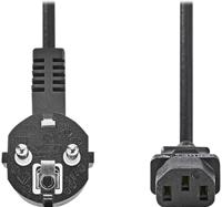 Voedingskabel | Schuko Male Haaks - IEC-320-C13 | 10 m | Zwart - thumbnail