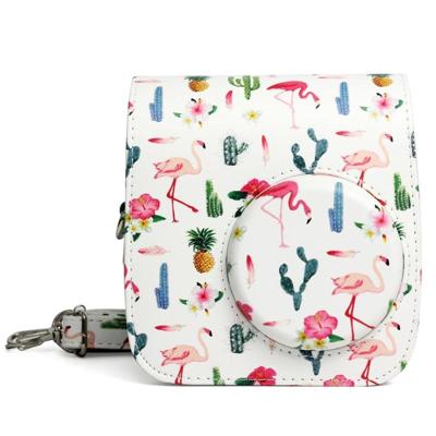 Flamingo Cactus patroon PU leder beschermende Case cameratas voor FUJIFILM Instax Mini 7S / 7C Camera