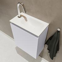 MONDIAZ TURE 40cm toiletmeubel cale. EDEN wastafel talc rechts 1 kraangat - thumbnail