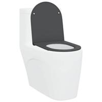 VidaXL Toiletzitting antraciet 47 x 36 x 3,4 cm duroplast - thumbnail