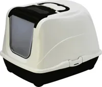 Moderna kattenbak Flip Cat zwart/wit 50x39x37cm - thumbnail