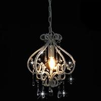 VidaXL Plafondlamp met kralen rond e14 wit - thumbnail