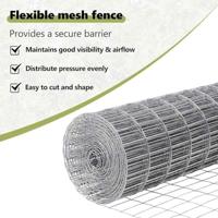 VidaXL Hek met paal zilver 0,8 x 25 m staal en pvc - thumbnail