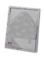 Gamberritos badcape wolken junior 100 x 100 cm grijs - thumbnail