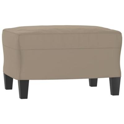 Driezitsbank met voetenbank 180 cm microvezelstof taupe