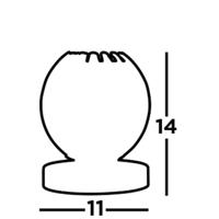 Searchlight TafellampClaw 14cm chroom met helder glas - EU1811CL - thumbnail