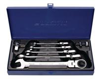 Promat/Tecwerk Steekringratelsleutelset | 8-delig sleutelwijdtes 8-19 mm | ringzijde flexibel - 4000821520 - thumbnail