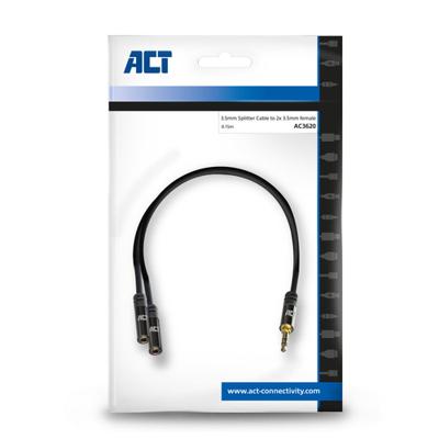 ACT 3,5mm jack naar 2x audio M/F