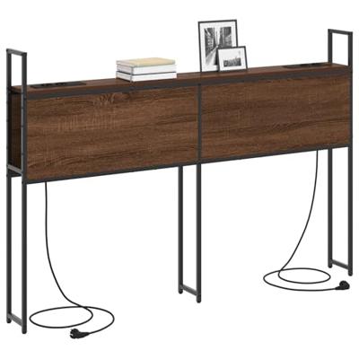 Opberghoofdbord bruin eikenkleur 140 cm Bewerkt hout Opberghoofdbord bruin eikenkleur 140 cm Bewerkt hout