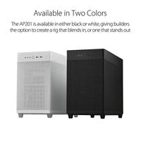 Asus Prime AP201 MicroATX Mini-tower PC-behuizing Wit - thumbnail