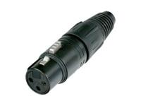 Neutrik NTR-NC3FXB Connector Xlr Female Metaal Zwart - thumbnail