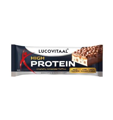 Lucovitaal Protein High Reep -Crunchy Amandel Toffee Lucovitaal Protein High Reep -Crunchy Amandel Toffee