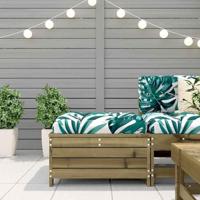 Tuinvoetenbank 62x63,5x32 cm gempregneerd grenenhout - thumbnail