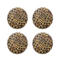 Houten Onderzetters met Bamboe Inleg (Set van 4) - thumbnail