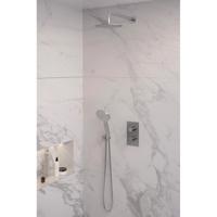 Inbouw Regendouche Set Brauer Brushed Edition Gebogen Wanduitloop Ronde Hoofddouche 20 cm Met Handdouche 3 Standen RVS Look Brauer - thumbnail