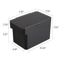 YAMAZAKI 5612 TOWER Pet Food Container (3,5 KG), zwart, ABS-hars/siliconen, minimalistisch, 30 x 19,7 x 19,2 cm - thumbnail