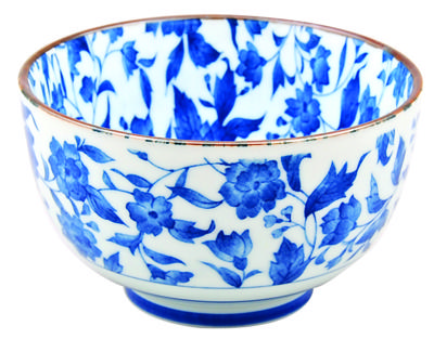 Blauw-wit Porseleinen Kom - Mixed Bowls - 500ml - 12.7x7.5cm
