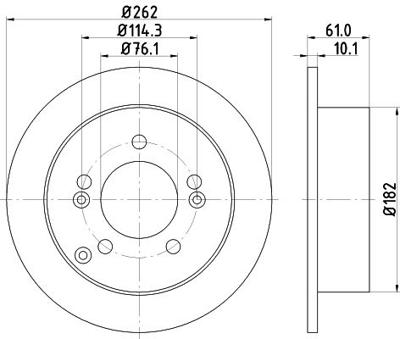 Remschijf Gecoat 54568PRO 8DD355113641