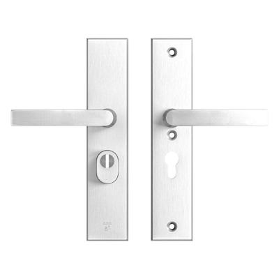AXA AXA Edge Plus veiligheidsbeslag achterdeur rechthoekig schild Blok kruk/kruk PC55 met kerntrekbeveiliging SKG3 - aluminium