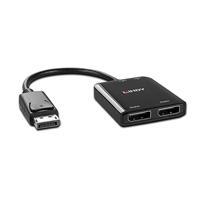 LINDY 38430 DisplayPort-splitter 2 poorten Zwart - thumbnail